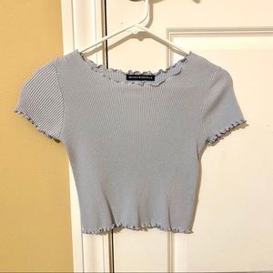 brandy melville pale blue crop top